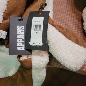 NWT APPARIS FAUX SHEARLING SCARF AND FINGERLESS GLOVE BUNDLE